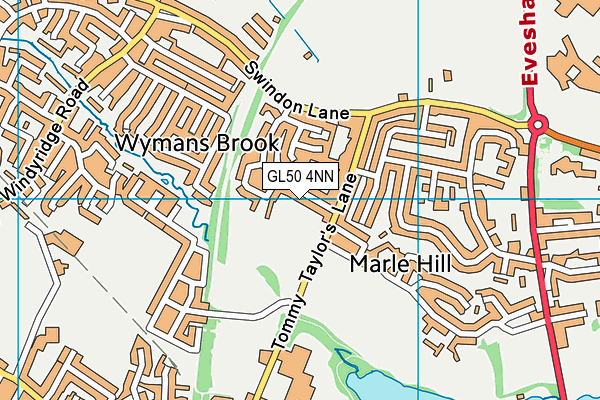 GL50 4NN map - OS VectorMap District (Ordnance Survey)