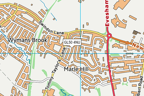 GL50 4NU map - OS VectorMap District (Ordnance Survey)