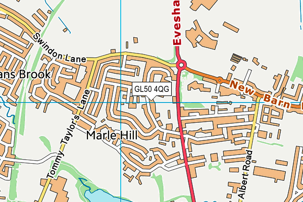 GL50 4QG map - OS VectorMap District (Ordnance Survey)