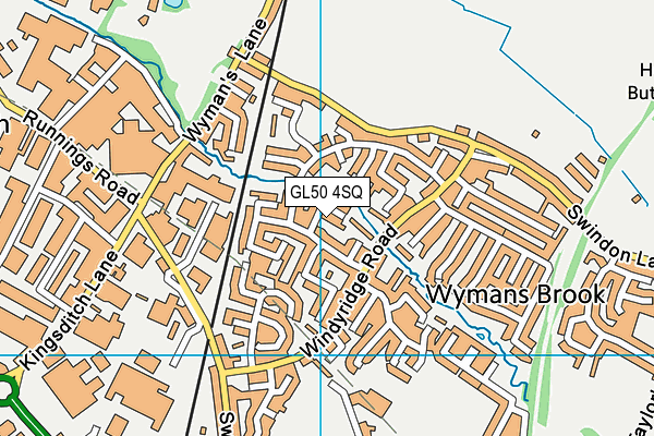 GL50 4SQ map - OS VectorMap District (Ordnance Survey)