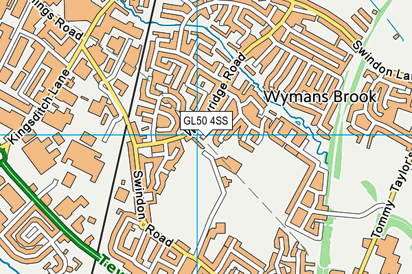 GL50 4SS map - OS VectorMap District (Ordnance Survey)