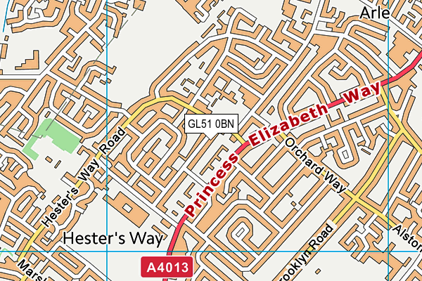 GL51 0BN map - OS VectorMap District (Ordnance Survey)
