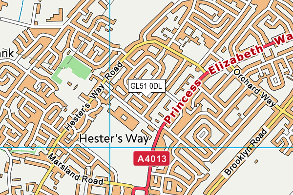 GL51 0DL map - OS VectorMap District (Ordnance Survey)