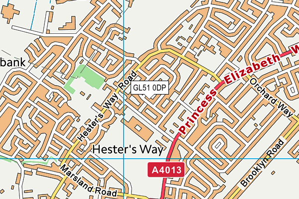 GL51 0DP map - OS VectorMap District (Ordnance Survey)