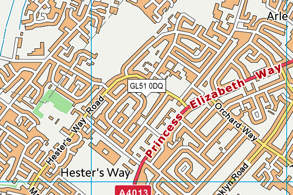 GL51 0DQ map - OS VectorMap District (Ordnance Survey)