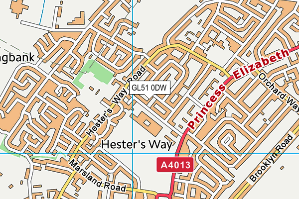 GL51 0DW map - OS VectorMap District (Ordnance Survey)