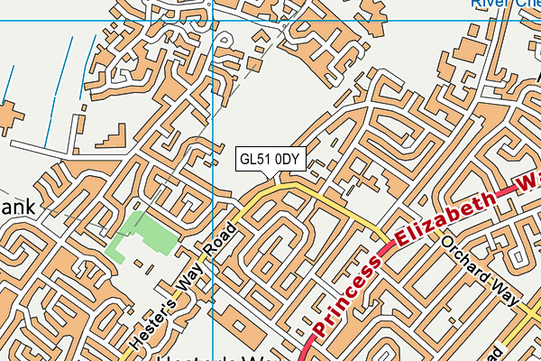 GL51 0DY map - OS VectorMap District (Ordnance Survey)