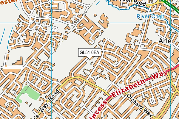 GL51 0EA map - OS VectorMap District (Ordnance Survey)