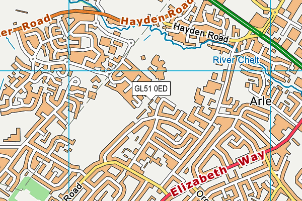 Christ College (Howell Road Site) (Closed) map (GL51 0ED) - OS VectorMap District (Ordnance Survey)