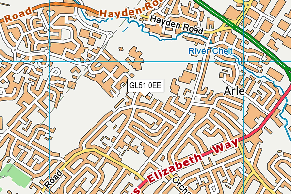 GL51 0EE map - OS VectorMap District (Ordnance Survey)