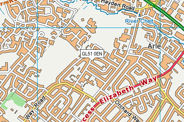 GL51 0EN map - OS VectorMap District (Ordnance Survey)
