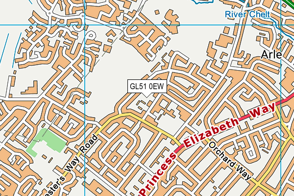 GL51 0EW map - OS VectorMap District (Ordnance Survey)