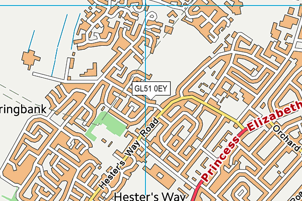 GL51 0EY map - OS VectorMap District (Ordnance Survey)