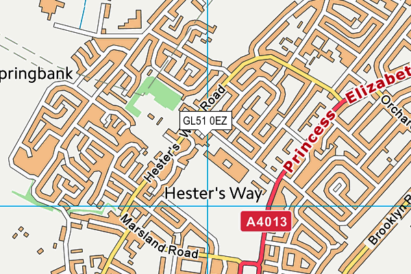 GL51 0EZ map - OS VectorMap District (Ordnance Survey)