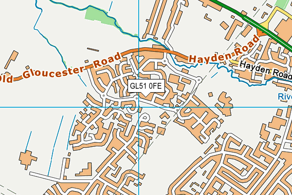 GL51 0FE map - OS VectorMap District (Ordnance Survey)