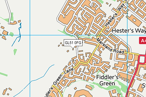 GL51 0FG map - OS VectorMap District (Ordnance Survey)