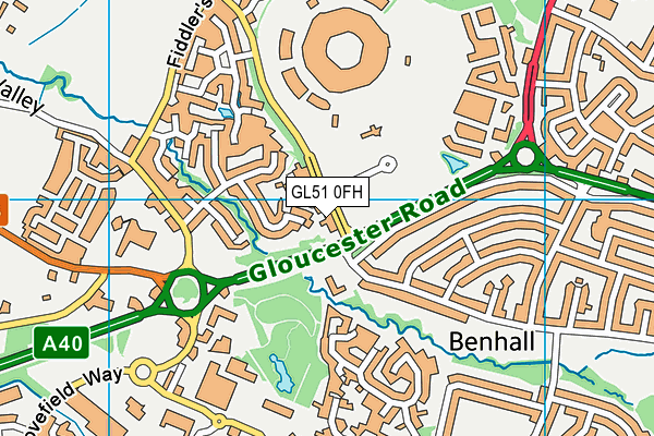 GL51 0FH map - OS VectorMap District (Ordnance Survey)