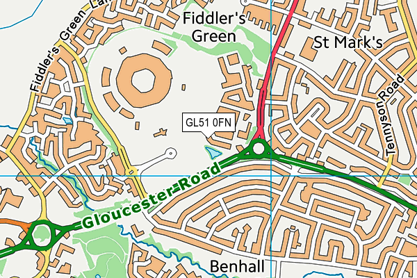 GL51 0FN map - OS VectorMap District (Ordnance Survey)