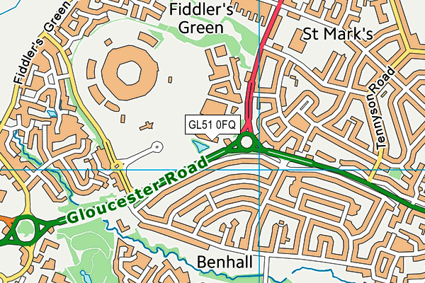 GL51 0FQ map - OS VectorMap District (Ordnance Survey)