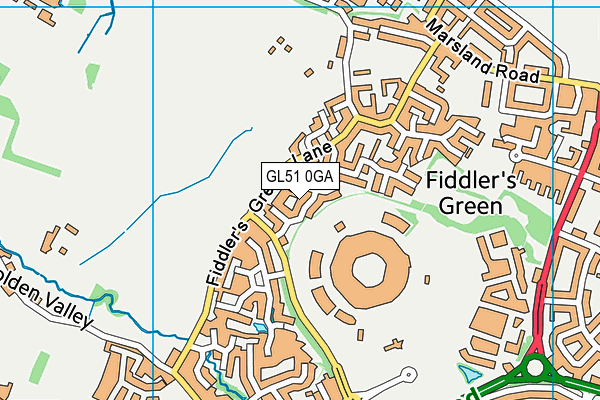 GL51 0GA map - OS VectorMap District (Ordnance Survey)