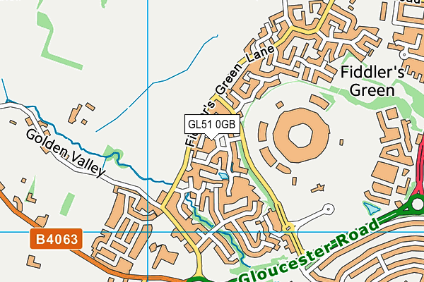 GL51 0GB map - OS VectorMap District (Ordnance Survey)