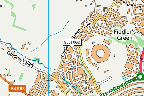 GL51 0GD map - OS VectorMap District (Ordnance Survey)