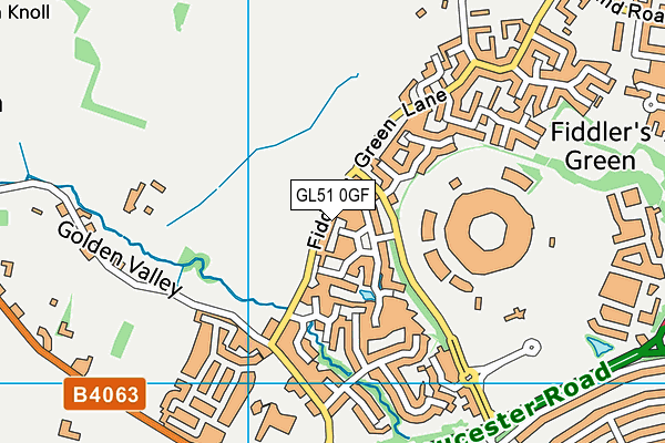GL51 0GF map - OS VectorMap District (Ordnance Survey)