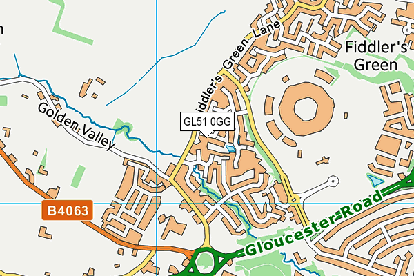 GL51 0GG map - OS VectorMap District (Ordnance Survey)