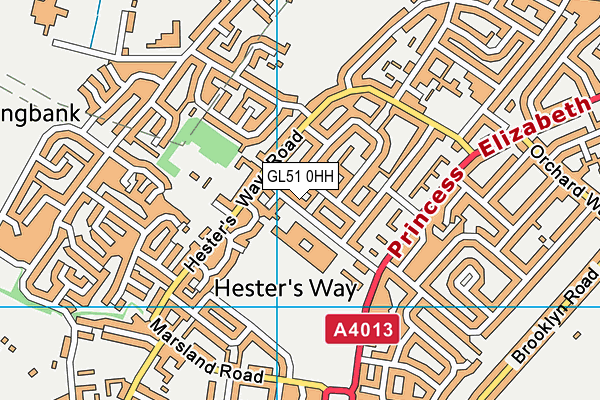 GL51 0HH map - OS VectorMap District (Ordnance Survey)