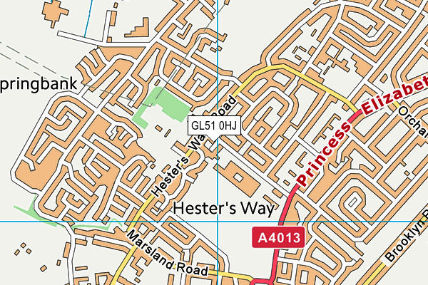 GL51 0HJ map - OS VectorMap District (Ordnance Survey)