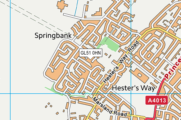 GL51 0HN map - OS VectorMap District (Ordnance Survey)