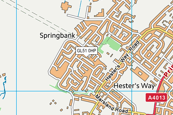 GL51 0HP map - OS VectorMap District (Ordnance Survey)