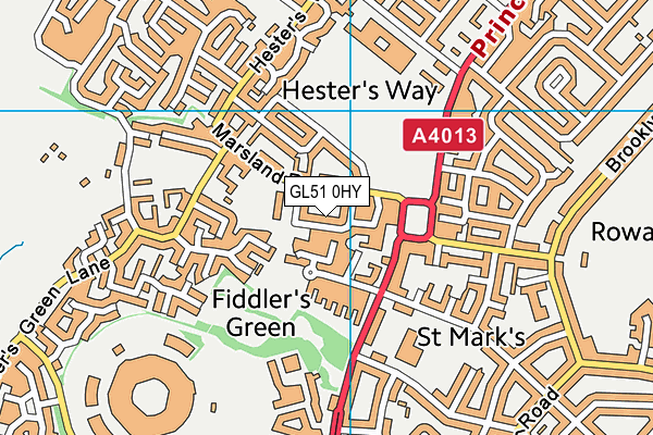 GL51 0HY map - OS VectorMap District (Ordnance Survey)