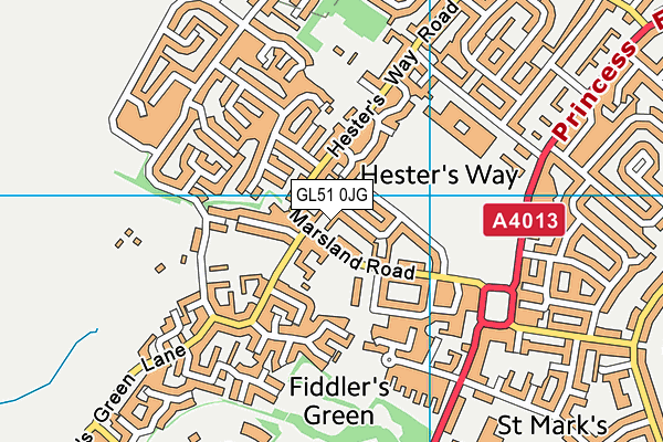 GL51 0JG map - OS VectorMap District (Ordnance Survey)