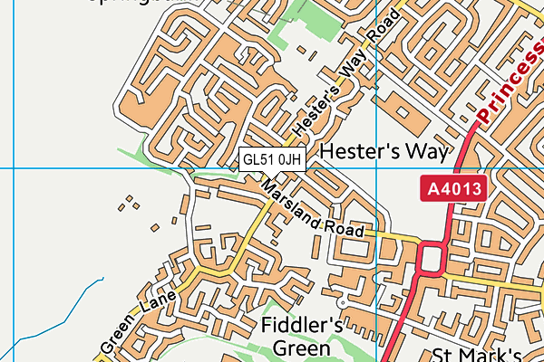 GL51 0JH map - OS VectorMap District (Ordnance Survey)