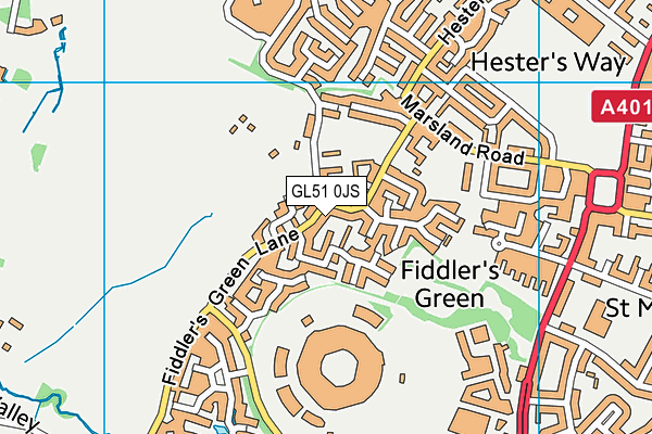 GL51 0JS map - OS VectorMap District (Ordnance Survey)