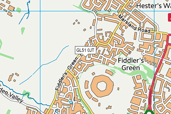 GL51 0JT map - OS VectorMap District (Ordnance Survey)