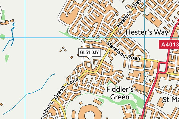 GL51 0JY map - OS VectorMap District (Ordnance Survey)