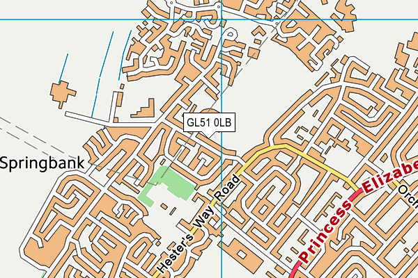 GL51 0LB map - OS VectorMap District (Ordnance Survey)