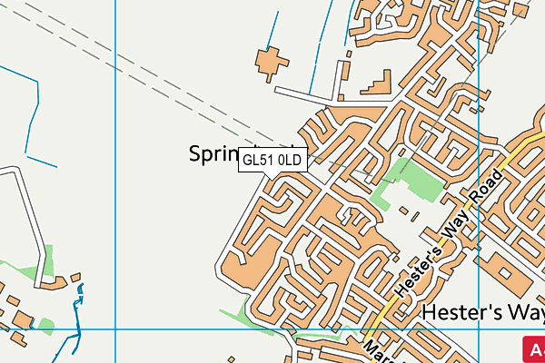 GL51 0LD map - OS VectorMap District (Ordnance Survey)