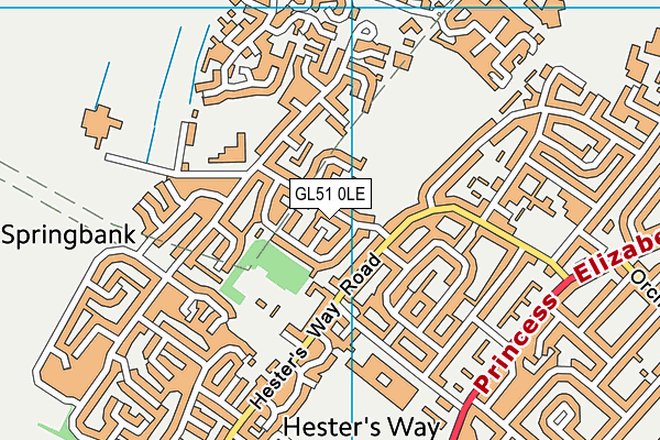 GL51 0LE map - OS VectorMap District (Ordnance Survey)