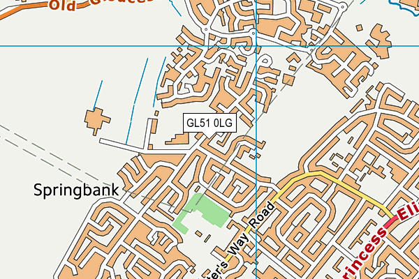 GL51 0LG map - OS VectorMap District (Ordnance Survey)