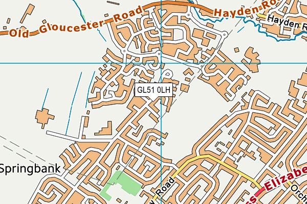 GL51 0LH map - OS VectorMap District (Ordnance Survey)