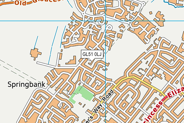 GL51 0LJ map - OS VectorMap District (Ordnance Survey)