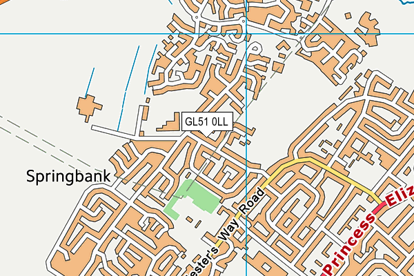 GL51 0LL map - OS VectorMap District (Ordnance Survey)
