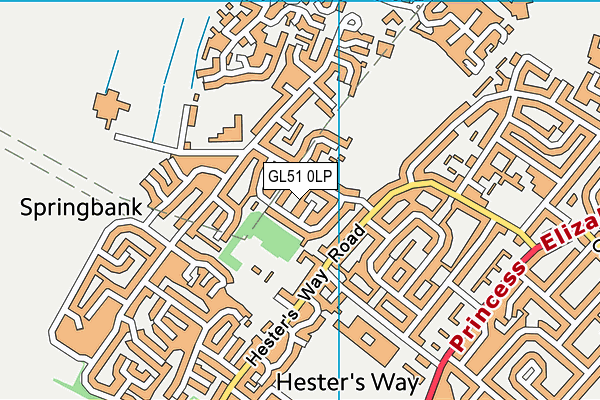 GL51 0LP map - OS VectorMap District (Ordnance Survey)