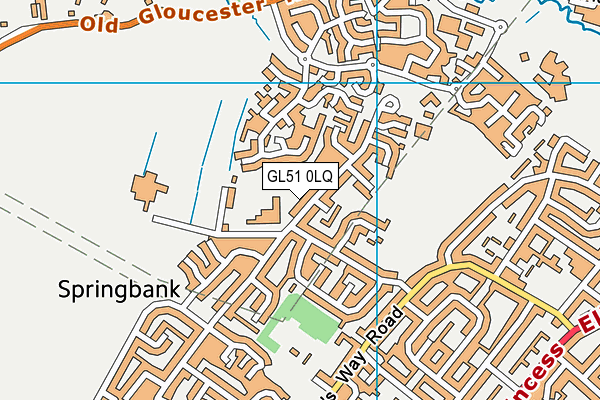 GL51 0LQ map - OS VectorMap District (Ordnance Survey)