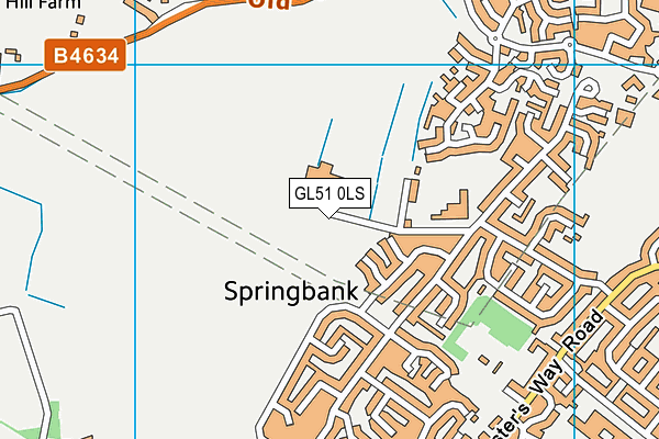GL51 0LS map - OS VectorMap District (Ordnance Survey)