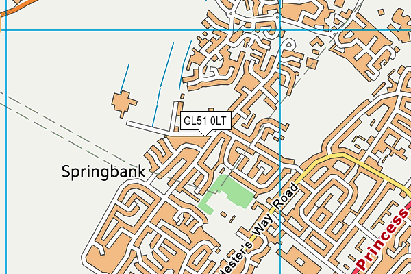 GL51 0LT map - OS VectorMap District (Ordnance Survey)