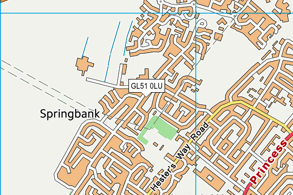 GL51 0LU map - OS VectorMap District (Ordnance Survey)